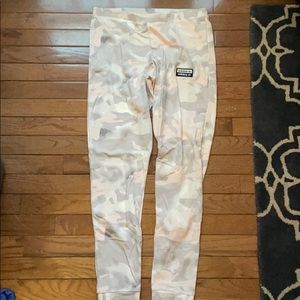 Light pink and gray camo adidas leggings